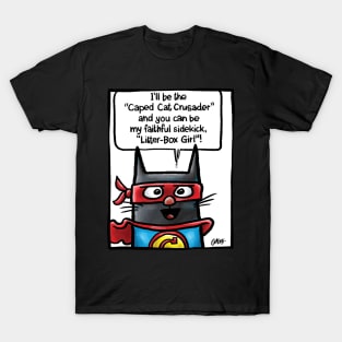 The Caped Cat Crusader T-Shirt